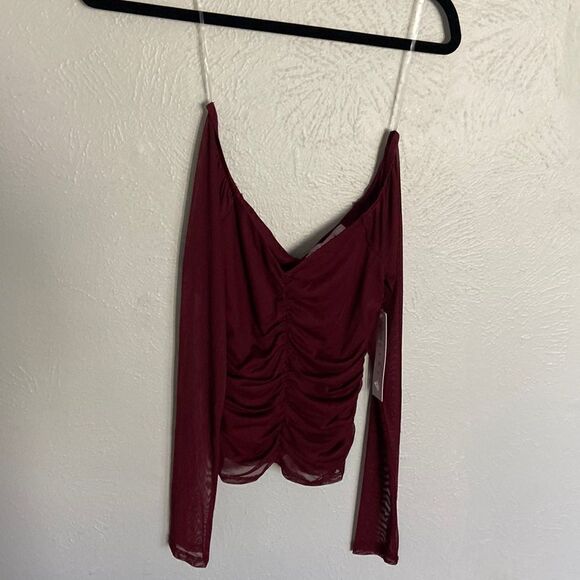 Crave Fame top size XS burgundy new with tags - Picture 3 of 8
